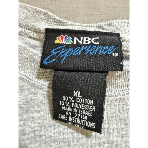 Vintage NBC Experience Shirt Men's XL Gray Embroidered Pocketed Short Sleeve - Picture 3 of 11